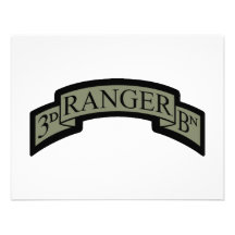 3rd Ranger Bn Scroll, ACU Personalized Invites