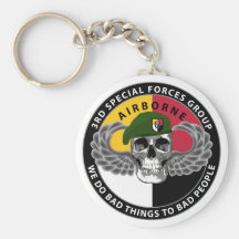 3rd Special Forces Group Skull Keychain