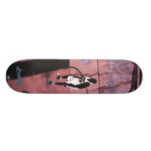 3warriors red skateboard deck