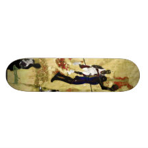 3warriors yellow and red custom skateboard