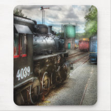 4039 - In the train yard Mouse Mats