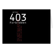 403 Forbidden Reality dark card