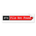 404 - File Not Found bumper stickers