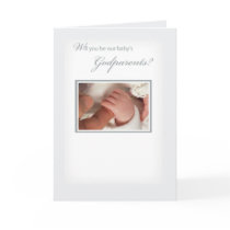 4063 Neutral Godparents Invitation Card