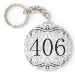 406 Area Code Keychain
