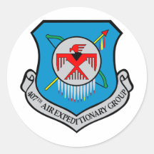 407th Air Expeditionary Group Round Stickers