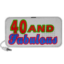 40 and Fabulous Birthday Designs Mini Speaker