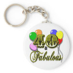 40 and Fabulous Birthday Gifts and Apparel Keychains