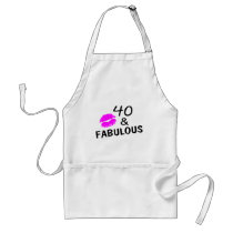 40 and Fabulous (Black and Pink) Apron