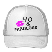 40 and Fabulous (Black and Pink) Hat