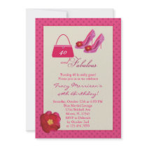 40 and Fabulous Fashion Birthday Invitation