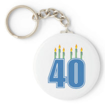 40 Birthday Candles (Blue / Green)
