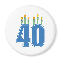 40 Birthday Candles (Blue / Green)