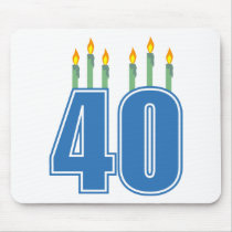 40 Birthday Candles (Blue / Green)
