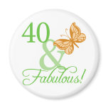 40 & Fabulous Birthday Gifts Fridge Magnet