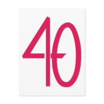 40 Pink Postcard