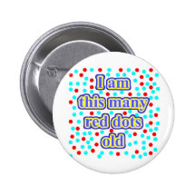 40 Red Dots Old Buttons