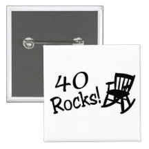 40 Rocks (Black Rocking Chair) Button