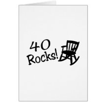 40 Rocks (Black Rocking Chair) Card