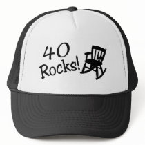 40 Rocks (Black Rocking Chair) Trucker Hats