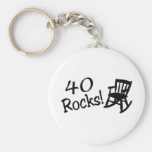 40 Rocks (Black Rocking Chair) Key Chain