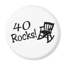 40 Rocks (Black Rocking Chair) Refrigerator Magnets