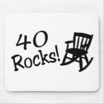 40 Rocks (Black Rocking Chair) Mousepad
