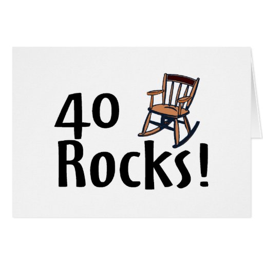 40 Rocks Greeting Card | Zazzle