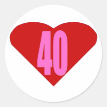 40 ROUND STICKER