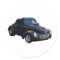 40 Willys Round Stickers