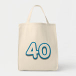 40 Year Birthday or Anniversary - Add Text Canvas Bags
