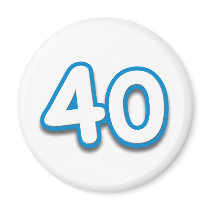40 Year Birthday or Anniversary - Add Text Magnet