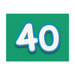 40 Year Birthday or Anniversary - Add Text Postcard