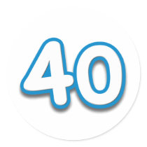 40 Year Birthday or Anniversary - Add Text Stickers