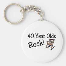 40 Year Olds Rock (Rocking Chair) Key Chains