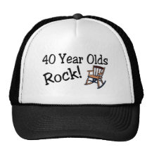 40 Year Olds Rock (Rocking Chair) Mesh Hats