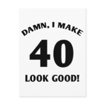 40 Yr Old Gag Gift Post Card