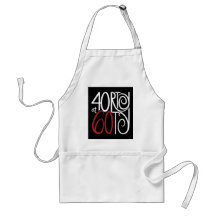 40rty at 60 white Apron