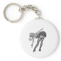 40's Pinup Girl #3 Key Chain