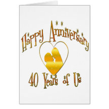 40th. Anniversary Greeting Card