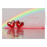 40th Anniversary Ruby Hearts Cards