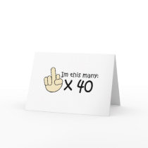 40th Birthday Card