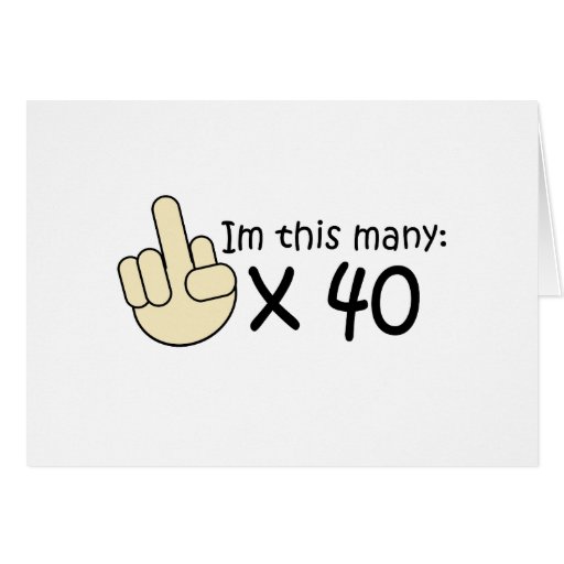 40th Birthday Card