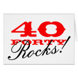 40th Birthday card | 40 Rocks!
