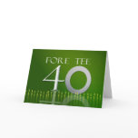 40th birthday card for the golf nut