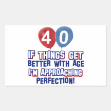 40th birthday designs stickers