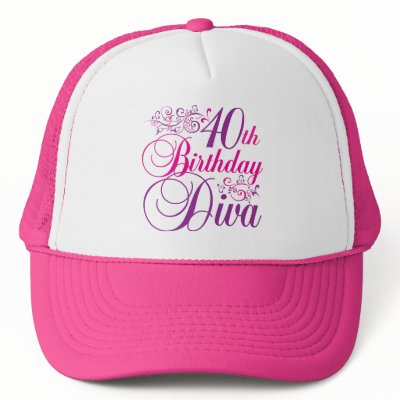 40th Birthday Diva Mesh Hat by BirthdayObsessions