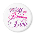 40th Birthday Diva Magnet
