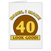 40th Birthday Gag Gift Cards