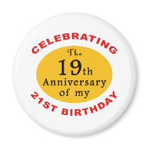 40th Birthday Gag Gifts Refrigerator Magnet